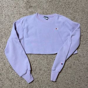 Champion Purple Cropped Sweatshirt